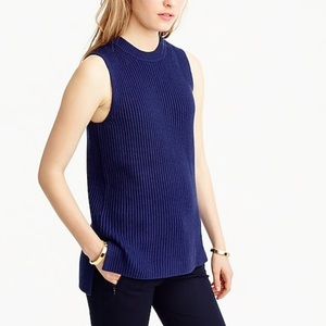 J.Crew Navy Blue Tunic Sleeveless Sweater